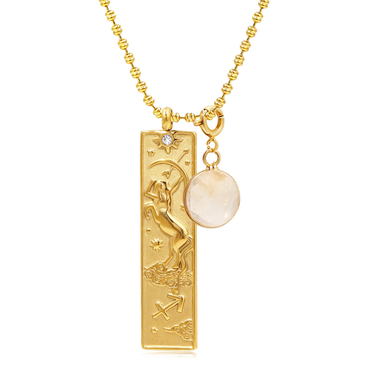 Rectangular Pendant Zodiac Necklace
