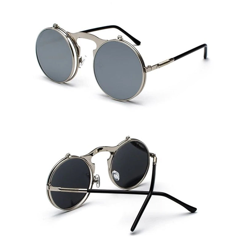 Runde Sonnenbrille - Flip-Up-Gläser