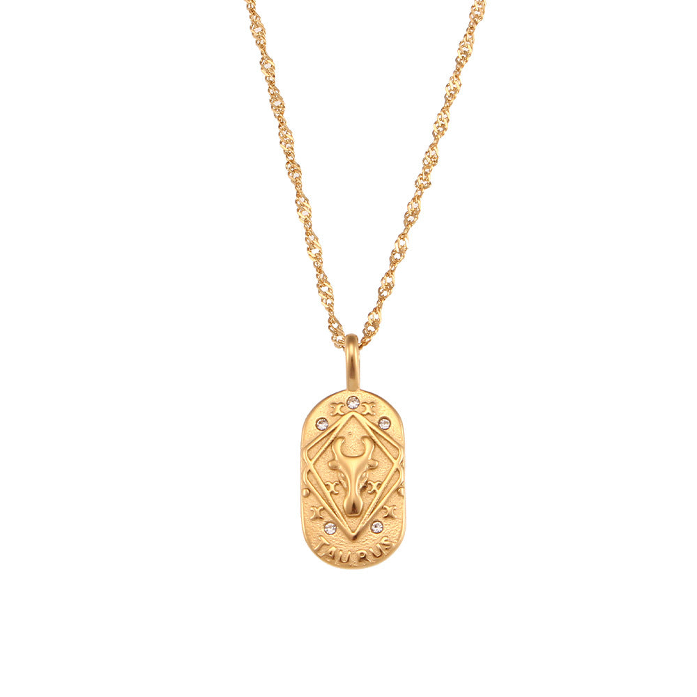 Collar Signo Zodiacal con Placa Dorada