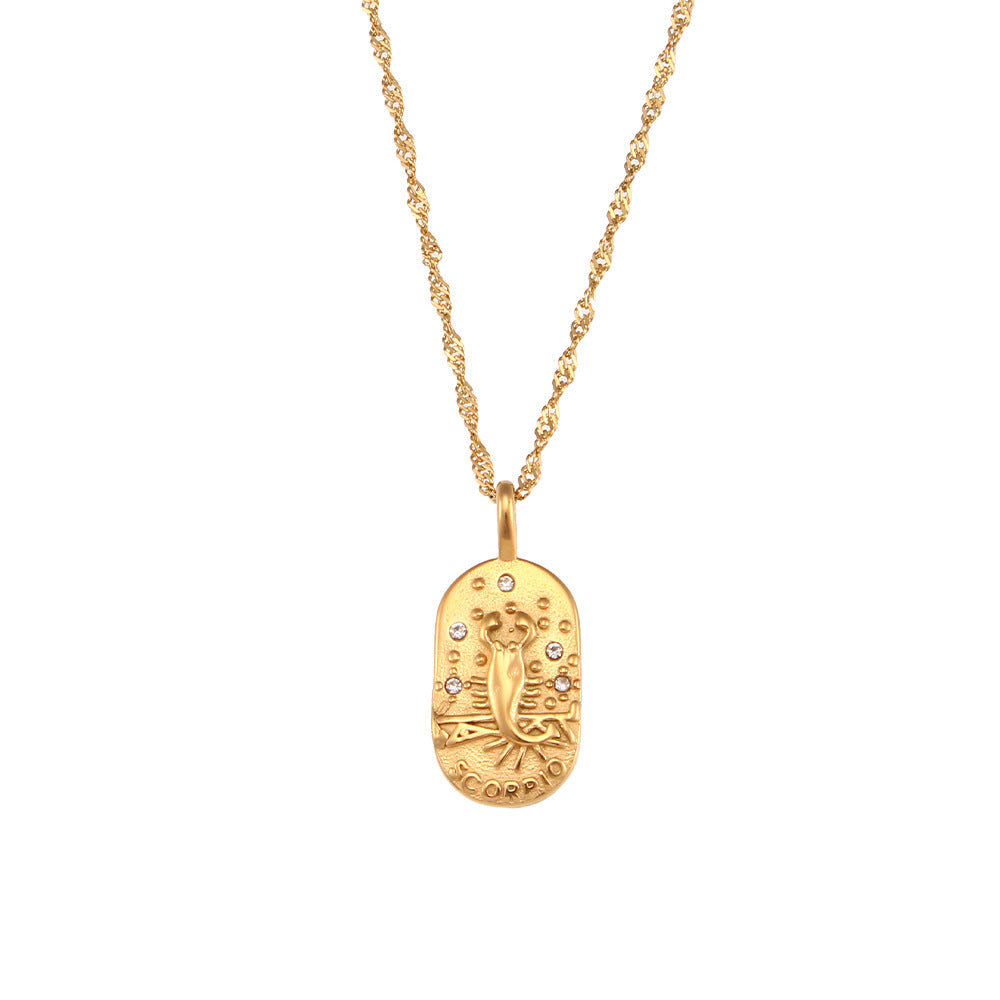 Collar Signo Zodiacal con Placa Dorada