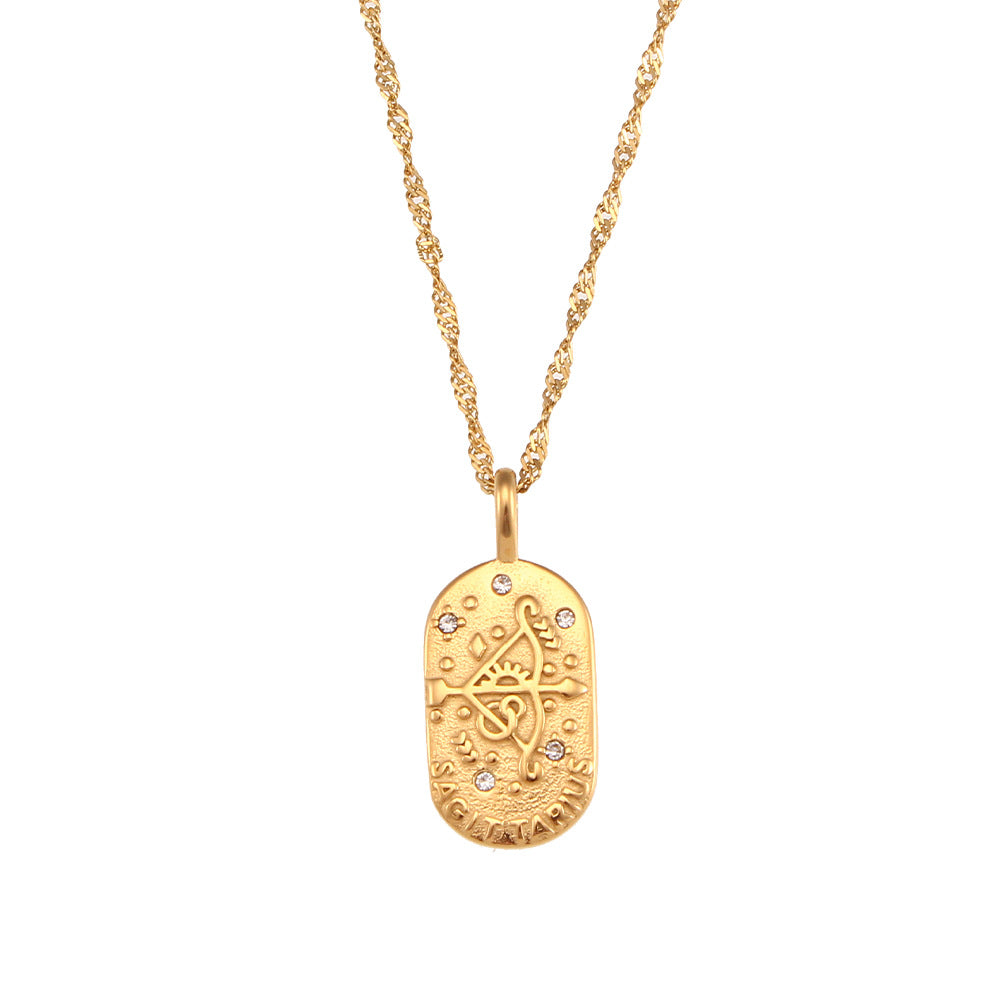 Collar Signo Zodiacal con Placa Dorada
