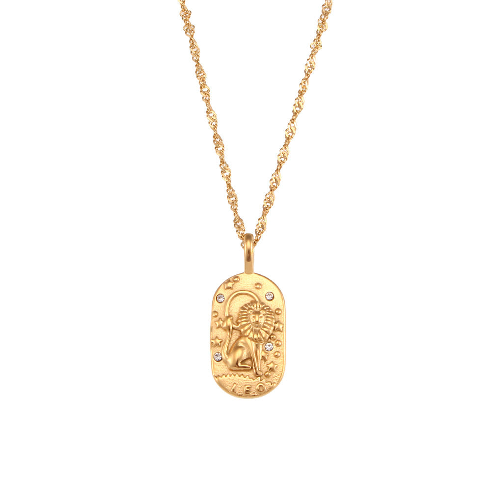 Collar Signo Zodiacal con Placa Dorada