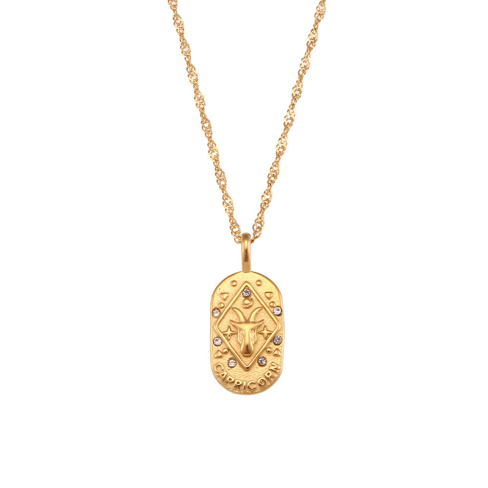Collar Signo Zodiacal con Placa Dorada