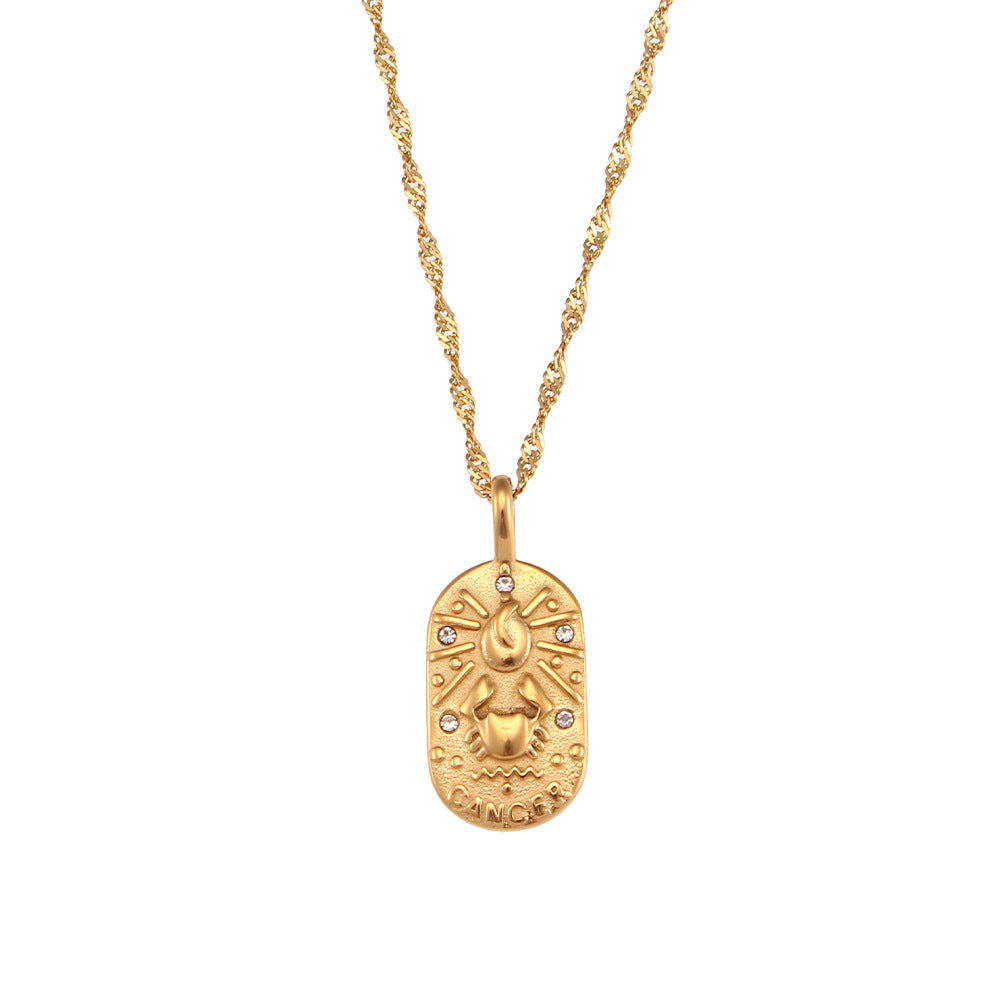Collar Signo Zodiacal con Placa Dorada