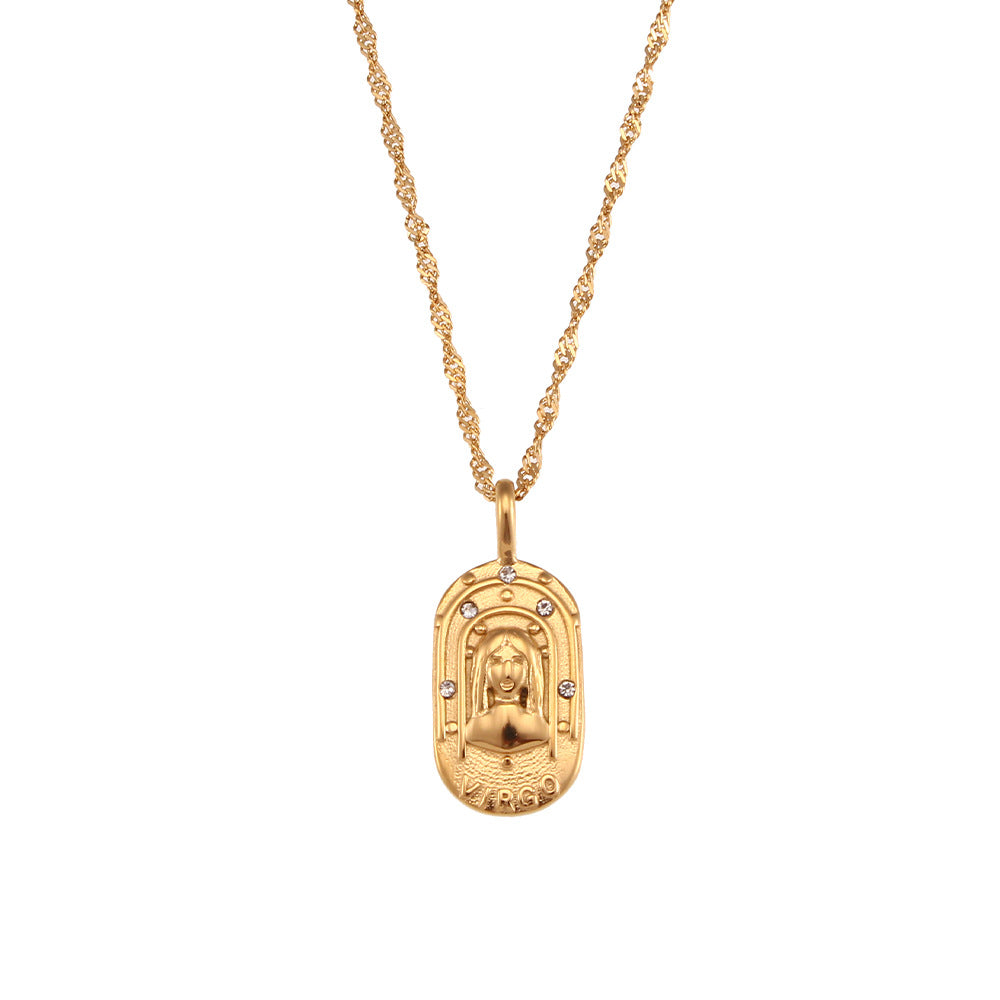 Collar Signo Zodiacal con Placa Dorada