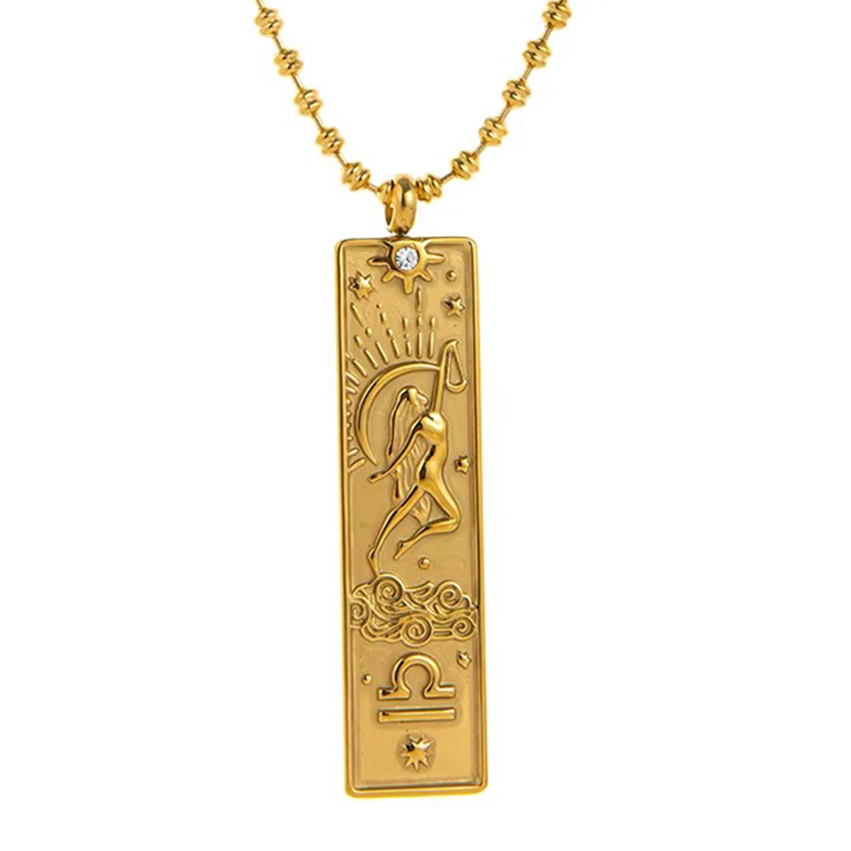 Rectangular Pendant Zodiac Necklace