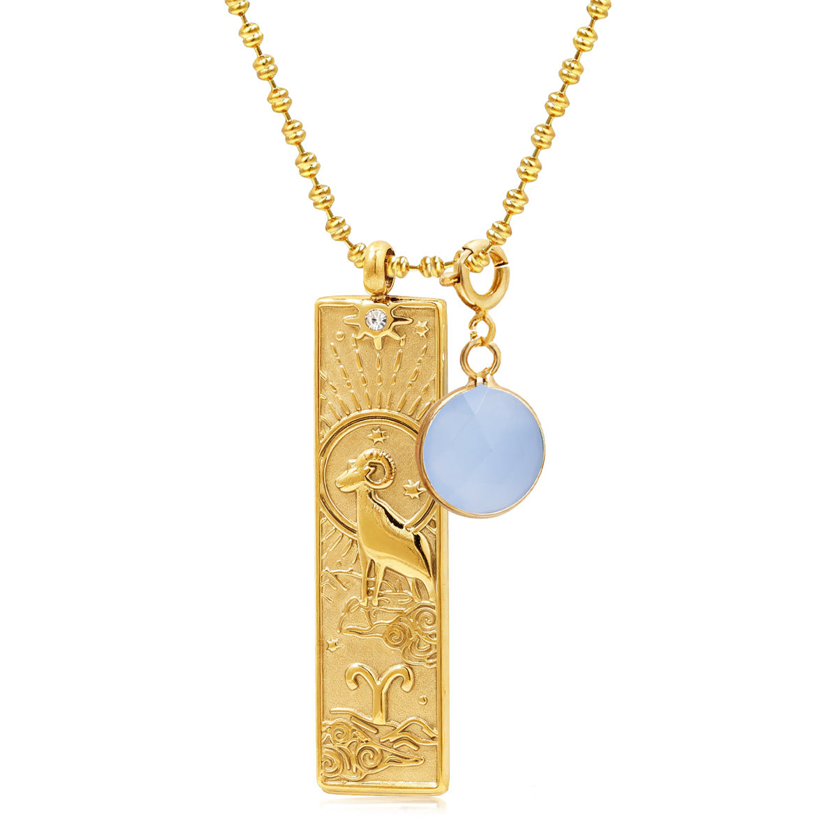 Rectangular Pendant Zodiac Necklace