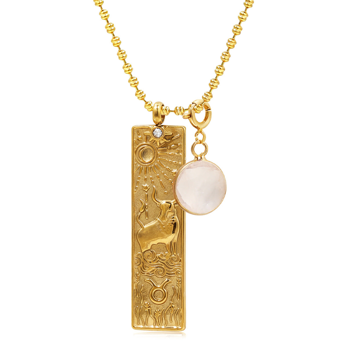 Rectangular Pendant Zodiac Necklace