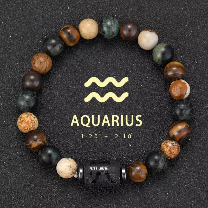 Pulsera Signo Zodiacal con Piedra Natural