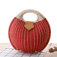Runde Rattan-Handtasche