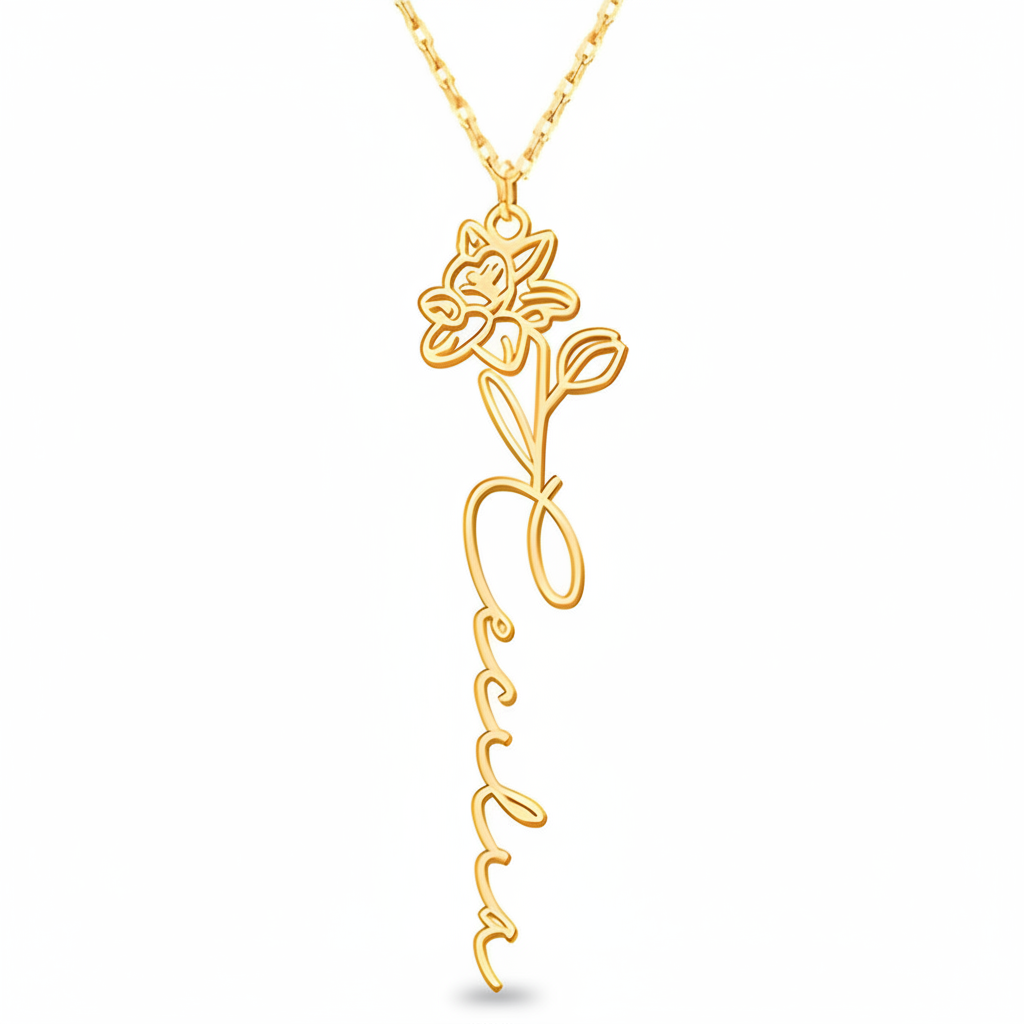 Collar Personalizado Flor de Nacimiento