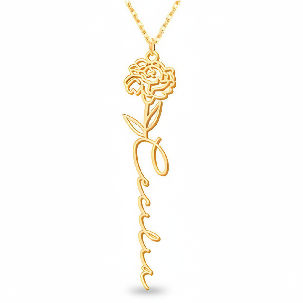 Collar Personalizado Flor de Nacimiento