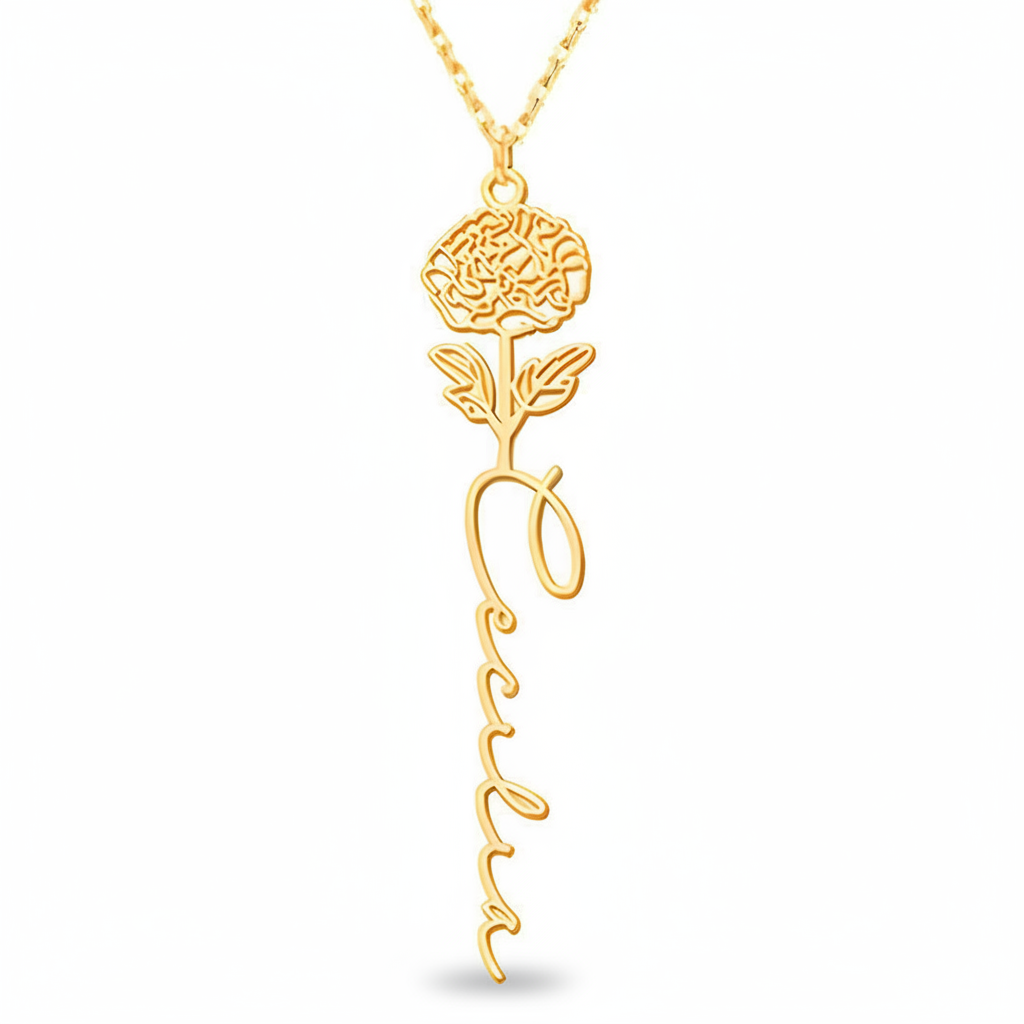 Collar Personalizado Flor de Nacimiento