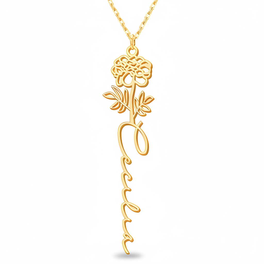 Collar Personalizado Flor de Nacimiento