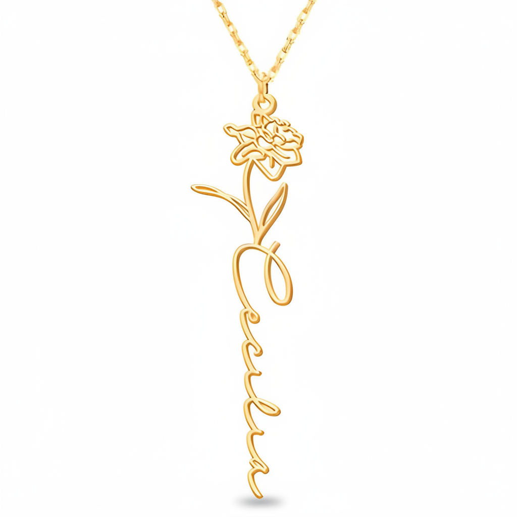 Collar Personalizado Flor de Nacimiento