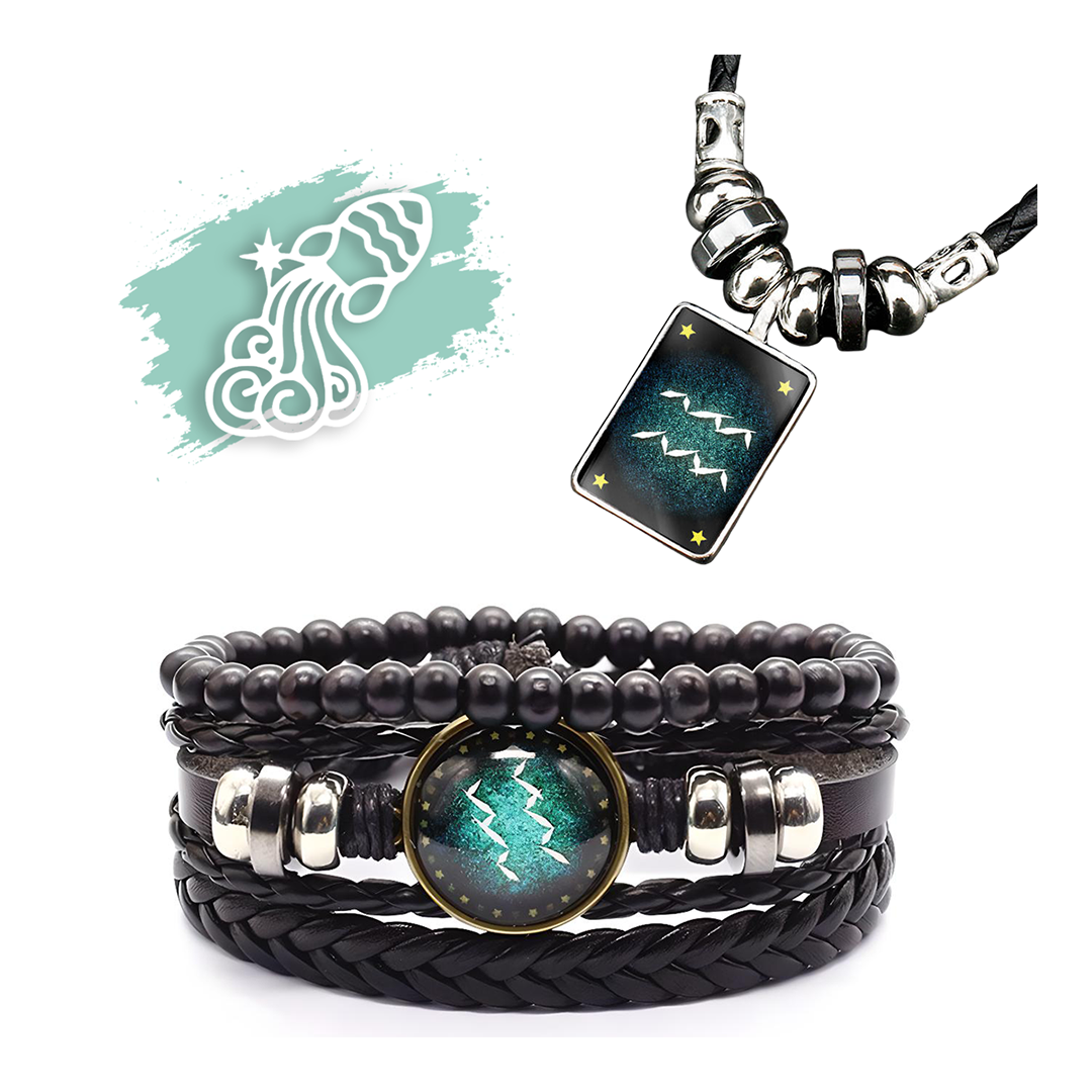 Sternzeichen Armband + Halskette Gratis