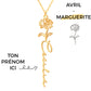 Collar Flor de Nacimiento Personalizado
