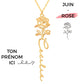 Collar Flor de Nacimiento Personalizado