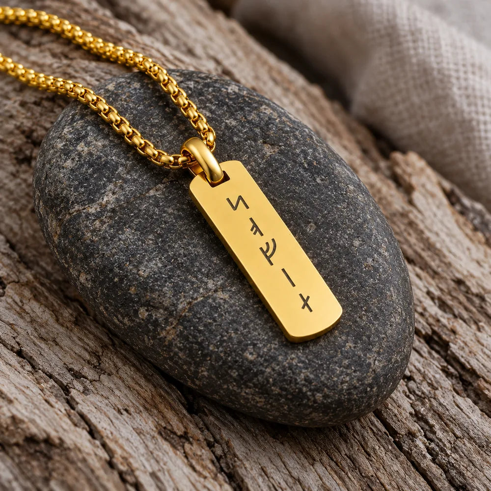 Viking Runes Engraved Necklace for Men – 3