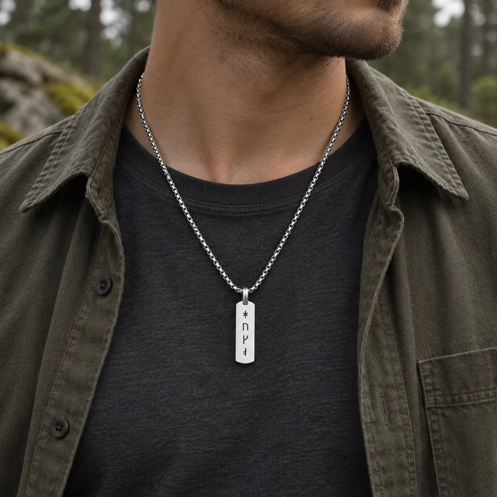 Viking Runes Engraved Necklace for Men – 1