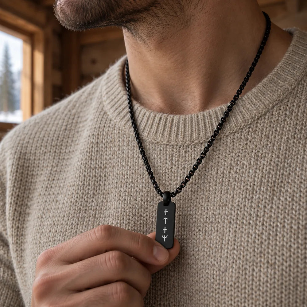 Viking Runes Engraved Necklace for Men – 2