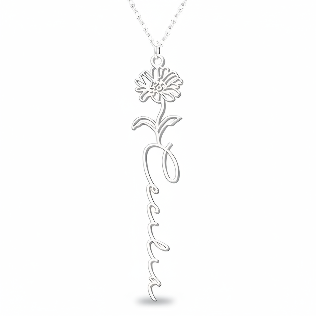 Collar Personalizado Flor de Nacimiento