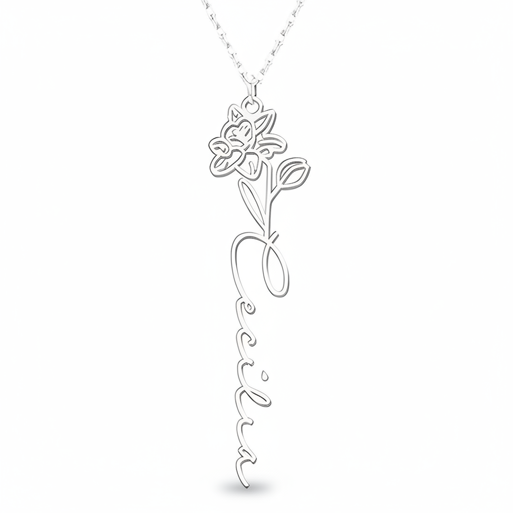 Collar Personalizado Flor de Nacimiento