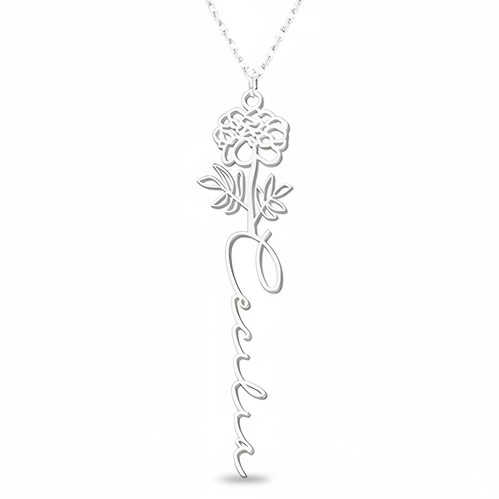 Collar Personalizado Flor de Nacimiento